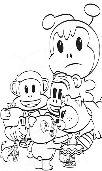 kolorowanka Juliusz Junior malowanka do wydruku małpka Disney z bajki dla dzieci nr 45
